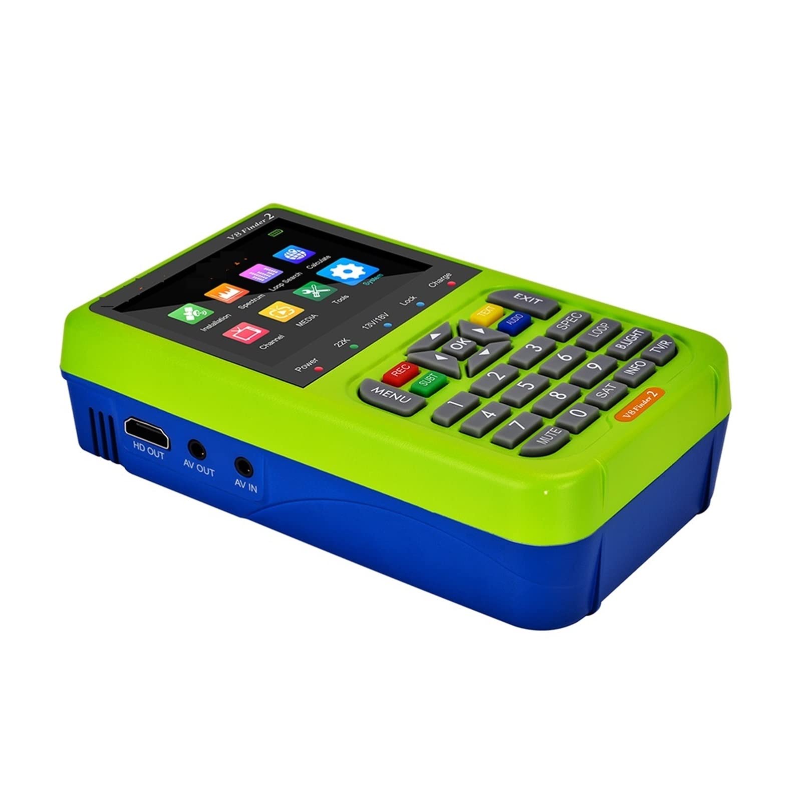 Buscador de satélite, V8 Finder Pro DVB-S2 DVB-T2 DVB-C AHD H.265 Buscador satelital de medidor satelital mejor que Satlink ST-5150 WS-6933 VF-6800(V8 Finder2 no bag)