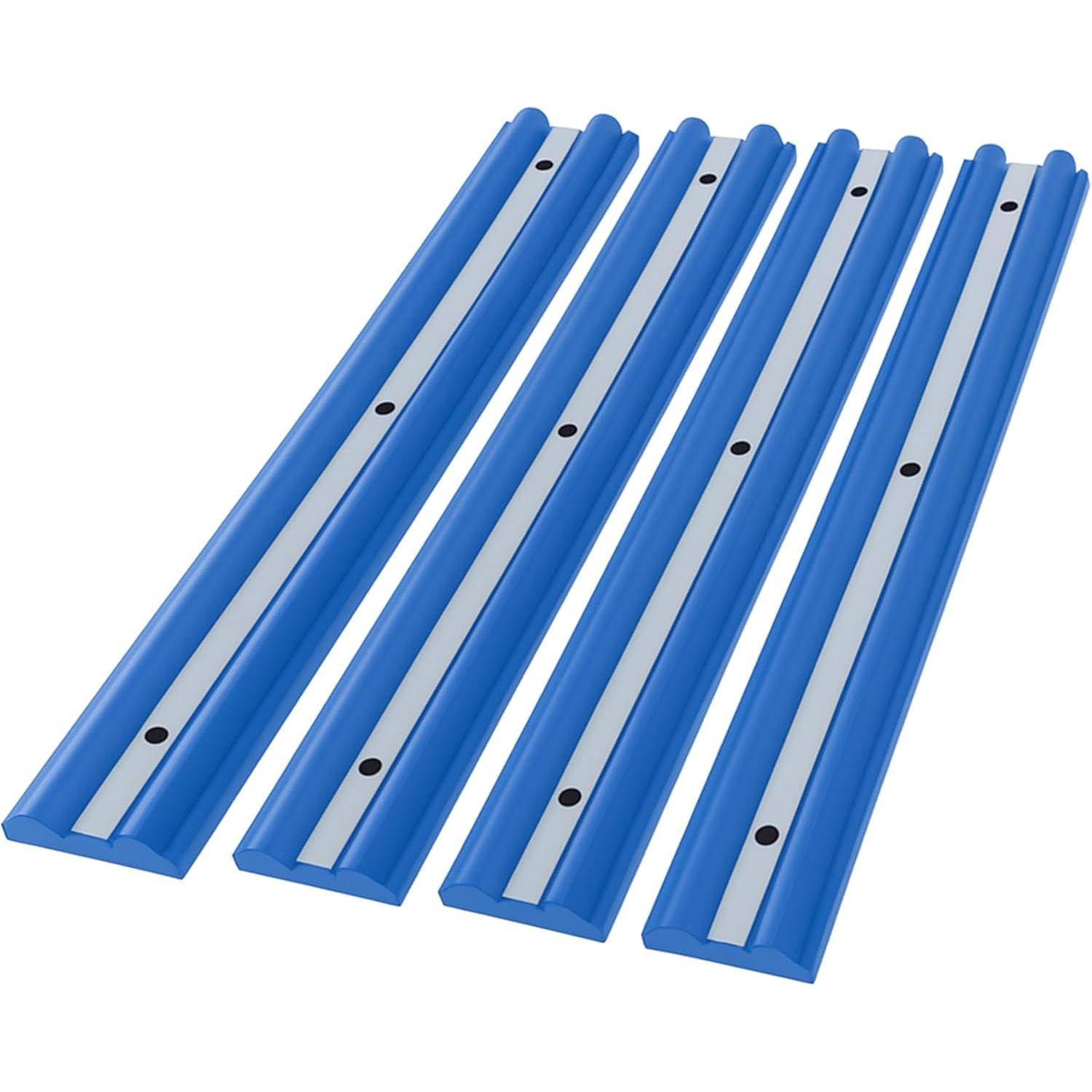 Berry Blue Wall Bumper Protector 100CM | Heavy Duty Rubber Garage Wall Guard with Reflective Strip | Vehicle Impact Protector for Parking Warehouses Loading Bays Indoor Outdoor Use - Pack of 4