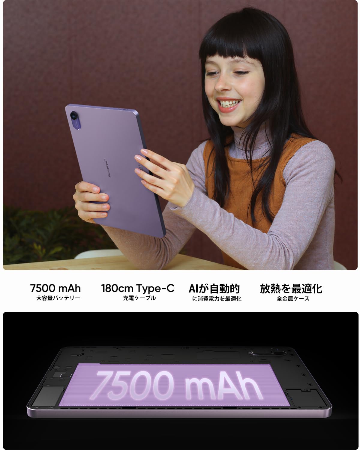 Amazon.co.jp: 【7500mAh & 24GB RAM】Android 15 タブレット 10インチ