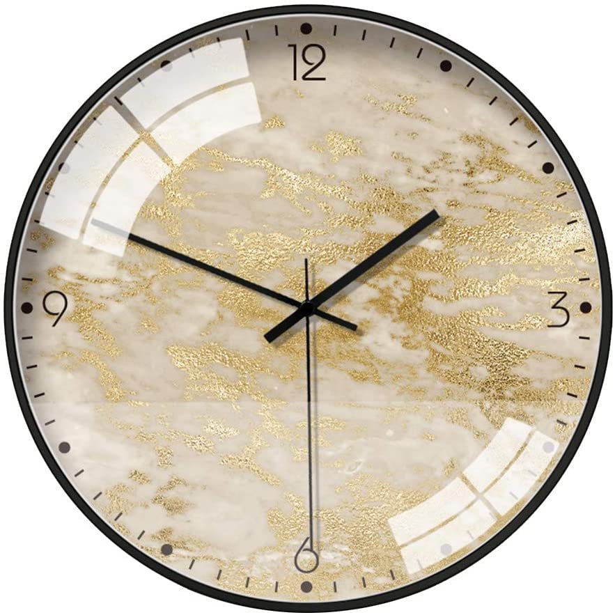 Horloge murale d'intérieur ronde et silencieuse pour la maison