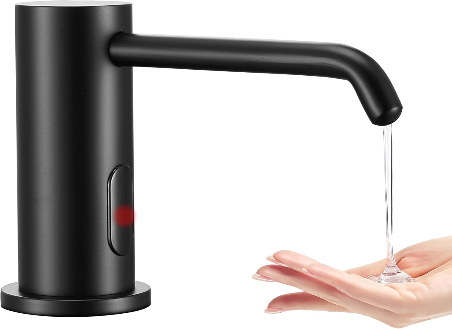 Automatic Soap Dispenser Touchless for Kitchen Bathroom Sink Built in Electric Soap Dispenser Infrared Sensors Liquid Commercial Dispenser with Bottle and Pump 33.81oz/1000ml (Black)