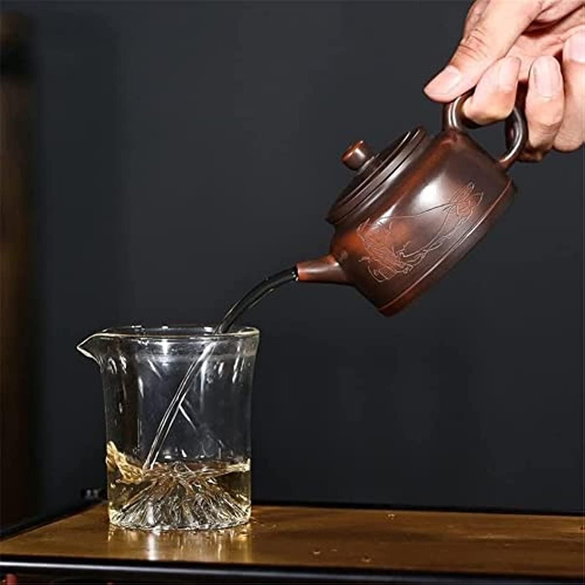 Set da tè Portatile da Viaggio da 180 ml, teiere Tradizionali Cinesi Viola, Autentico bollitore con Filtro a Sfera