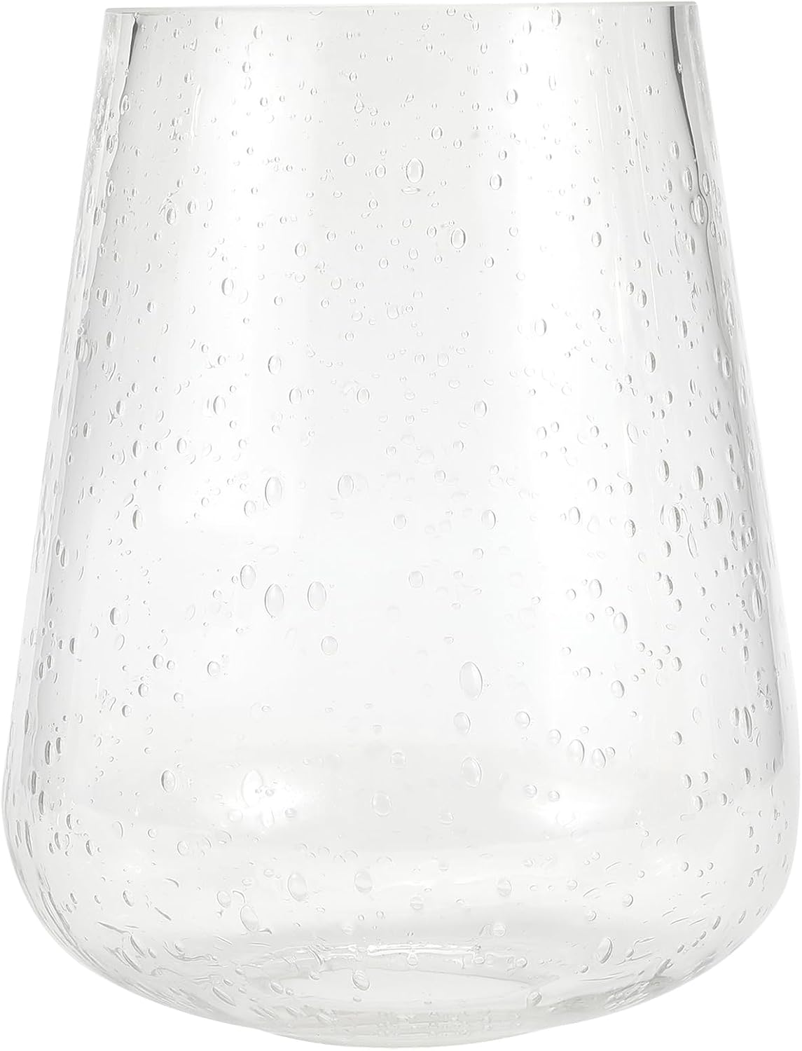 Wine Glass Lamp Shade for Light Fixture, 6.3" Height, 1-5/8 Inch Fitter, 3 Pack Clear Seeded Bubble Effect Glass Shade Replacement Globe