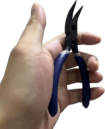 Miniatura 6 de Alicates de hueso de pescado, pinzas de 5 pulgadas, punta de aguja doblada, níquel, hierro, salmón, alicates de hueso, pinzas para quitar salmón,