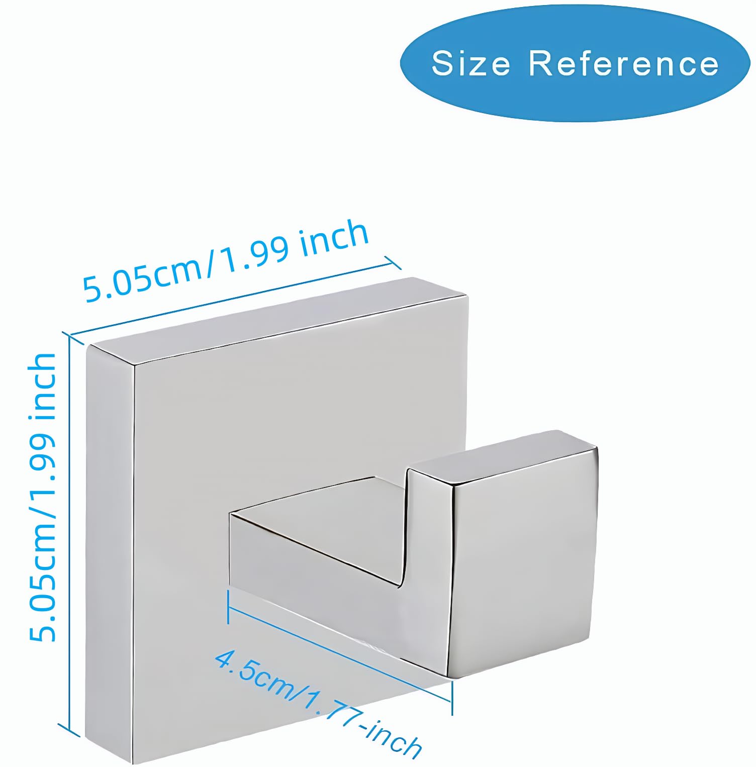 YUET 2 Piezas Gancho Toalla Soporte Pared Acero Inoxidable 304 Toallas de Baño Colgador Montado en la Pared Cocina Percheros Toalleros Garaje (Cromo)