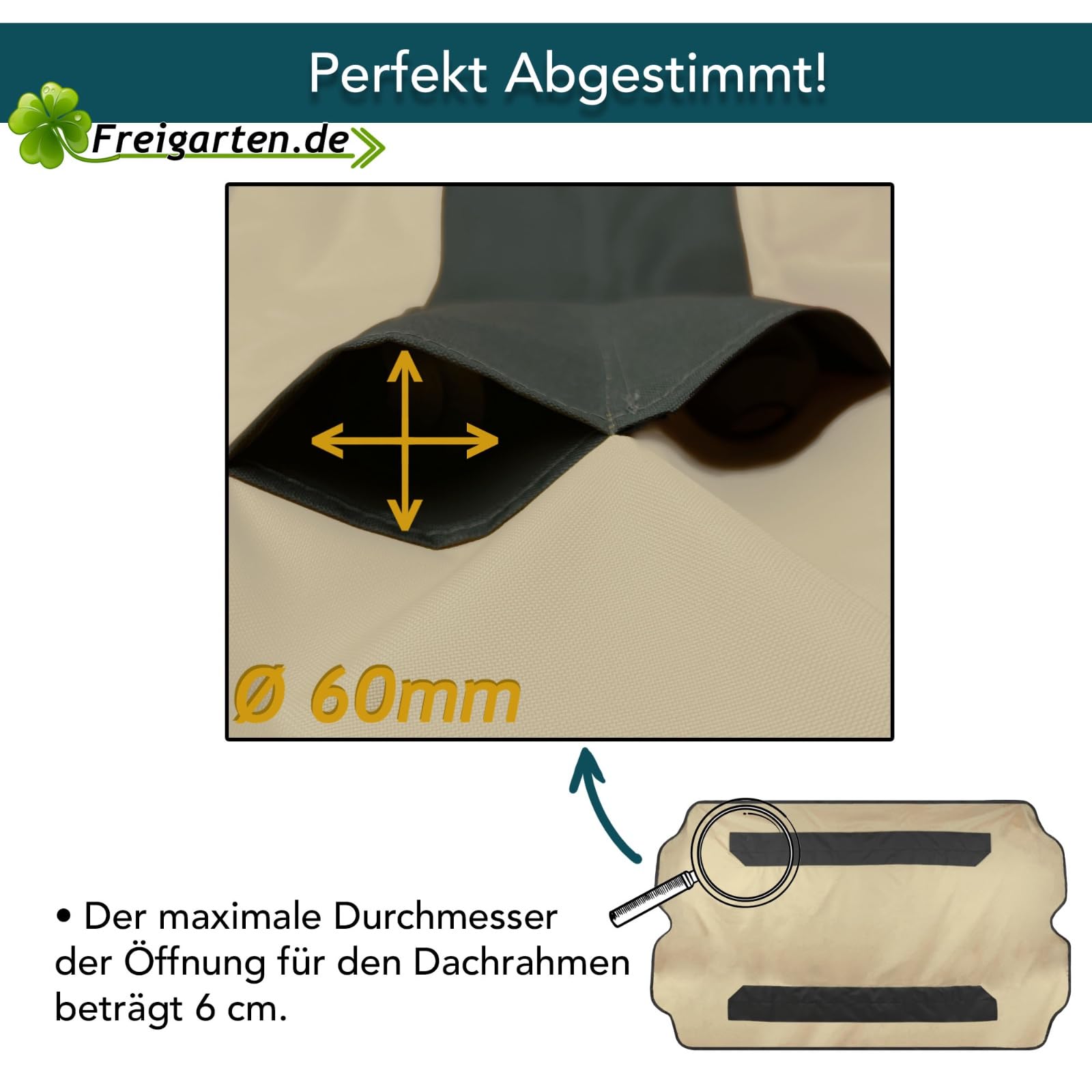 Universal Sonnendach für Hollywoodschaukel Dach-Plane für Garten-Schaukel Dachplane Ersatzdach (Beige)