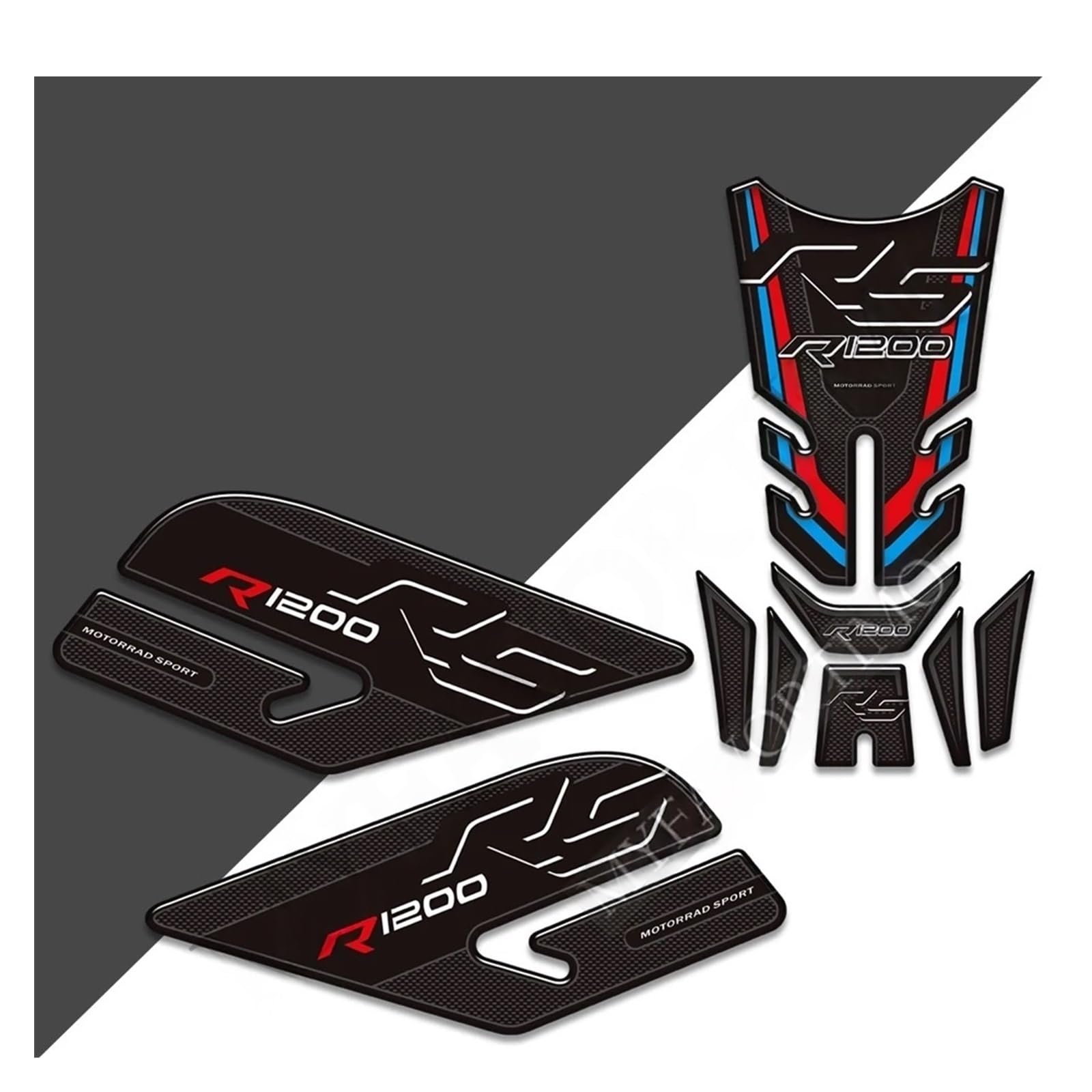 Motorbike Tank Protector Pad Motorcycle for R1200RS R1200 R 1200 RS Side Tank Pad Fuel Oil Kit Knee Fish Bone Protector Stickers Decals