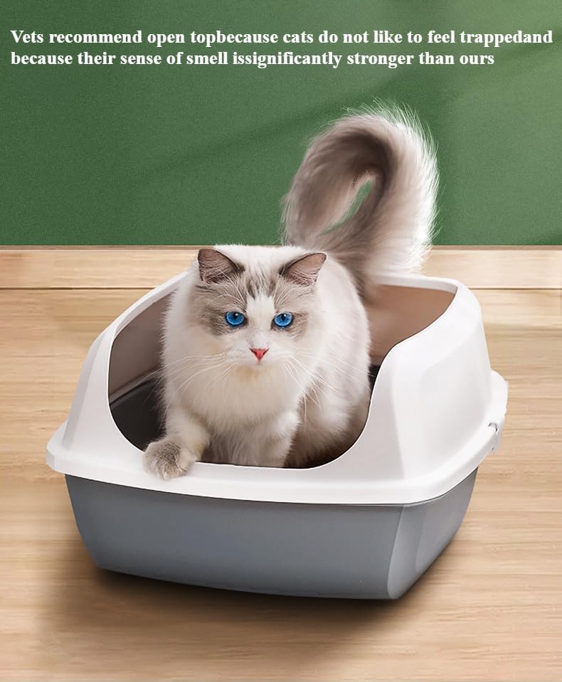 Caja sanitaria para gato con laterales altos y diseño moderno miniatura 5