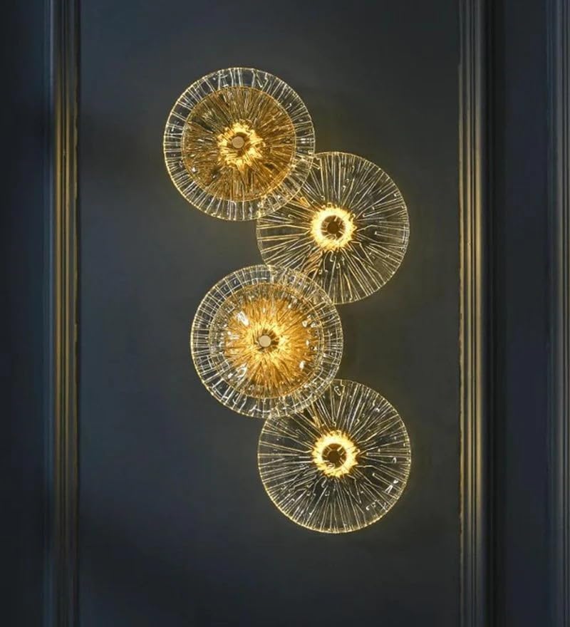 Long Crystal Wall Light | Modern Indoor Glass Wall Sconce | Home Decorative Wall Light for Living Room, Hallway, Dinning Area, Bedroom, Kitchen & Home Decor, Warm White