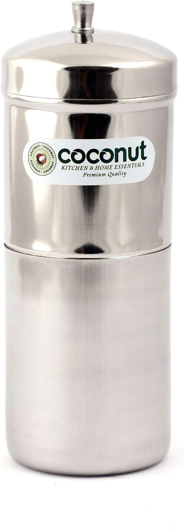 KCL Coconut Stainless Steel Coffee Filter - 150 ml - 2 Cups - South Indian Drip Coffee Maker
