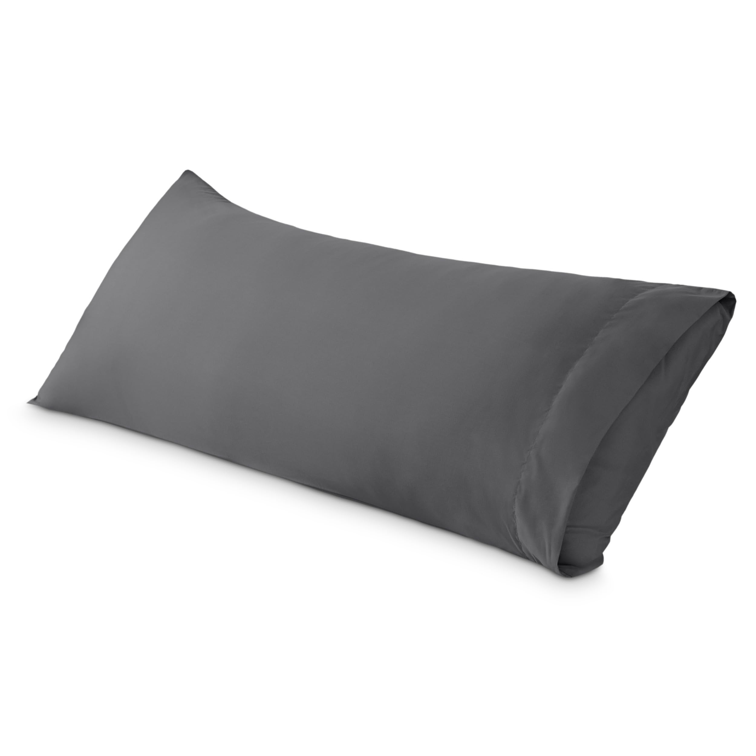 Bare Home Body Pillow Cover Envelope (20"x54", Grey)