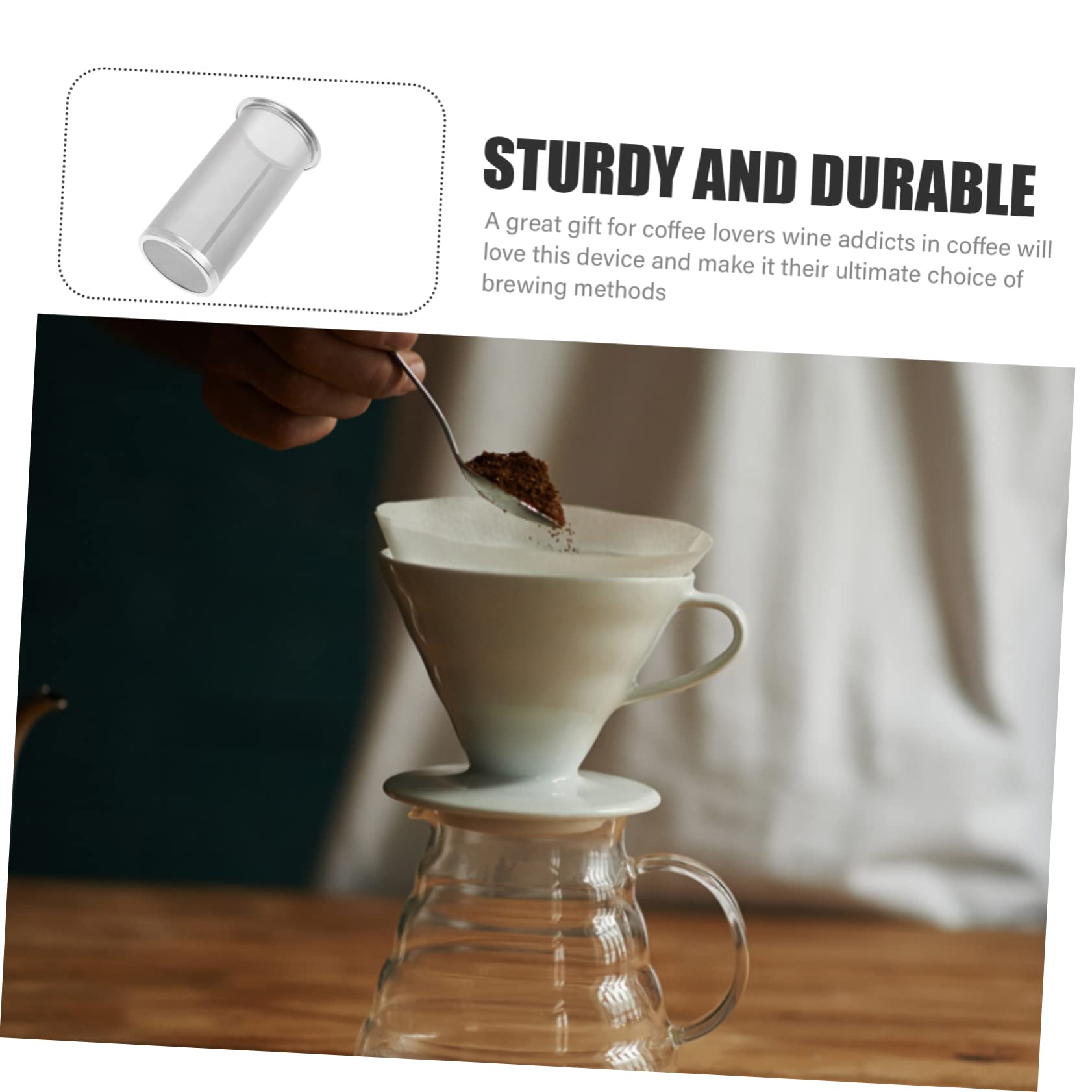 GRIRIW Sturdy Mesh Filter for Jar Sock Filter for Cold Brew Stainless Steel Barrel