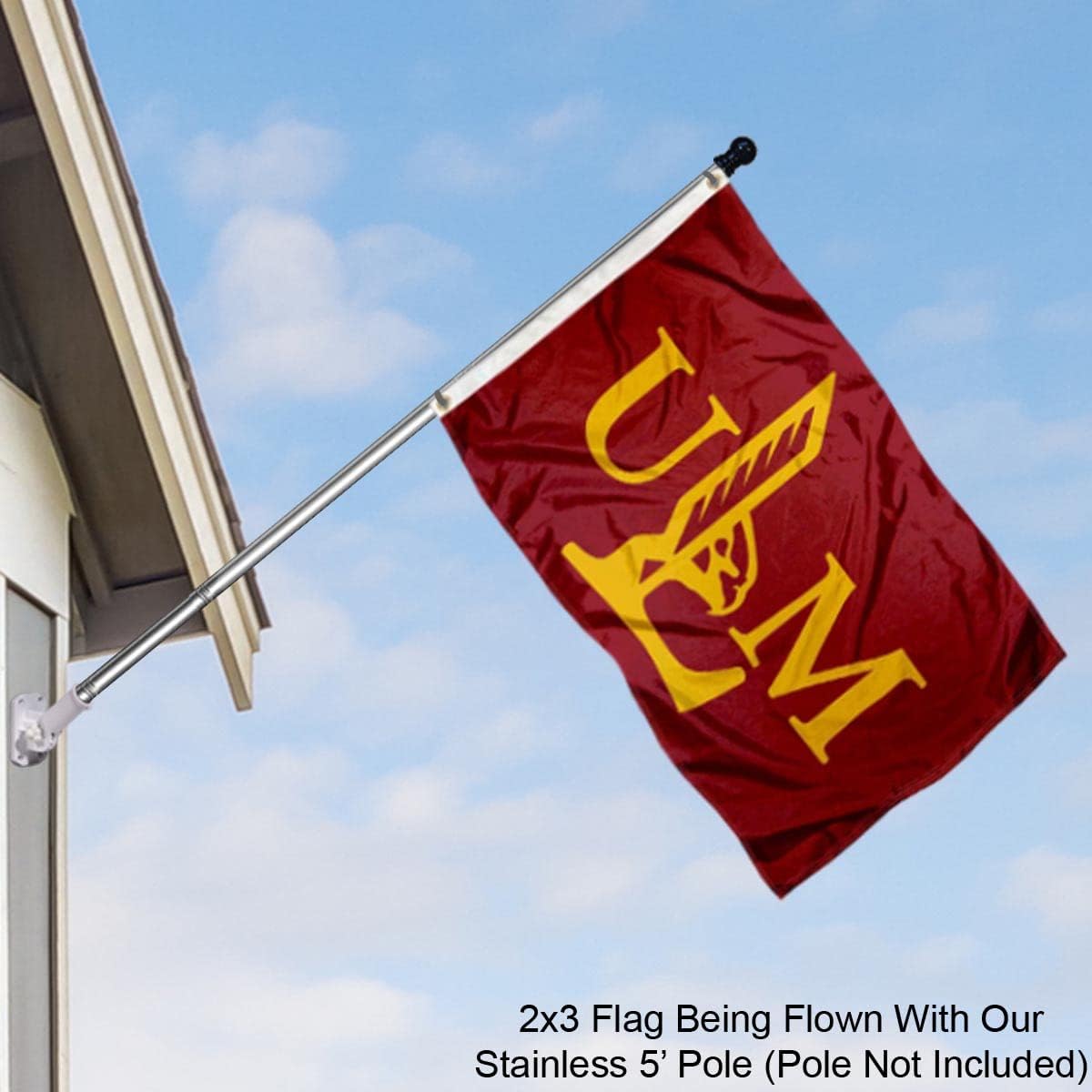 Louisiana Monroe Warhawks ULM Logo 2x3 Foot Flag - Image 3