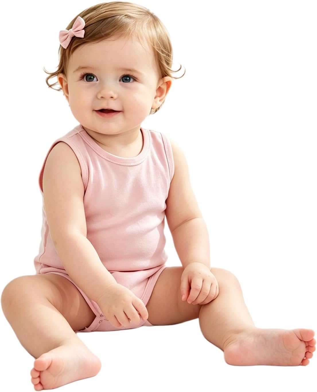 Kaerm Toddler Special Needs Adaptive Clothing Baby Romper Sleeveless G-tube Feeding Bodysuit