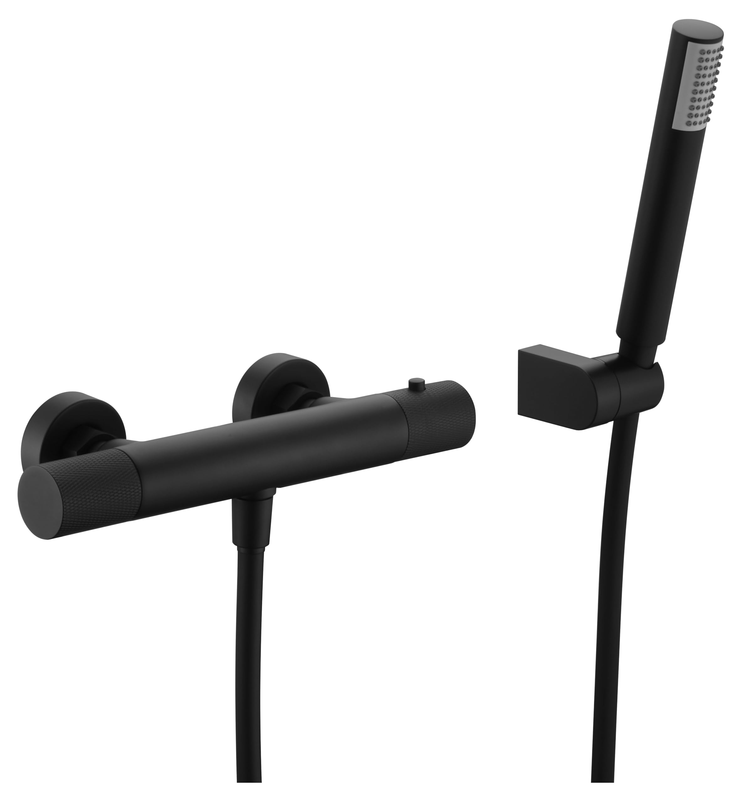 IMEX BTD038-5NG LINE Grifo de Ducha Termostático Negro Mate