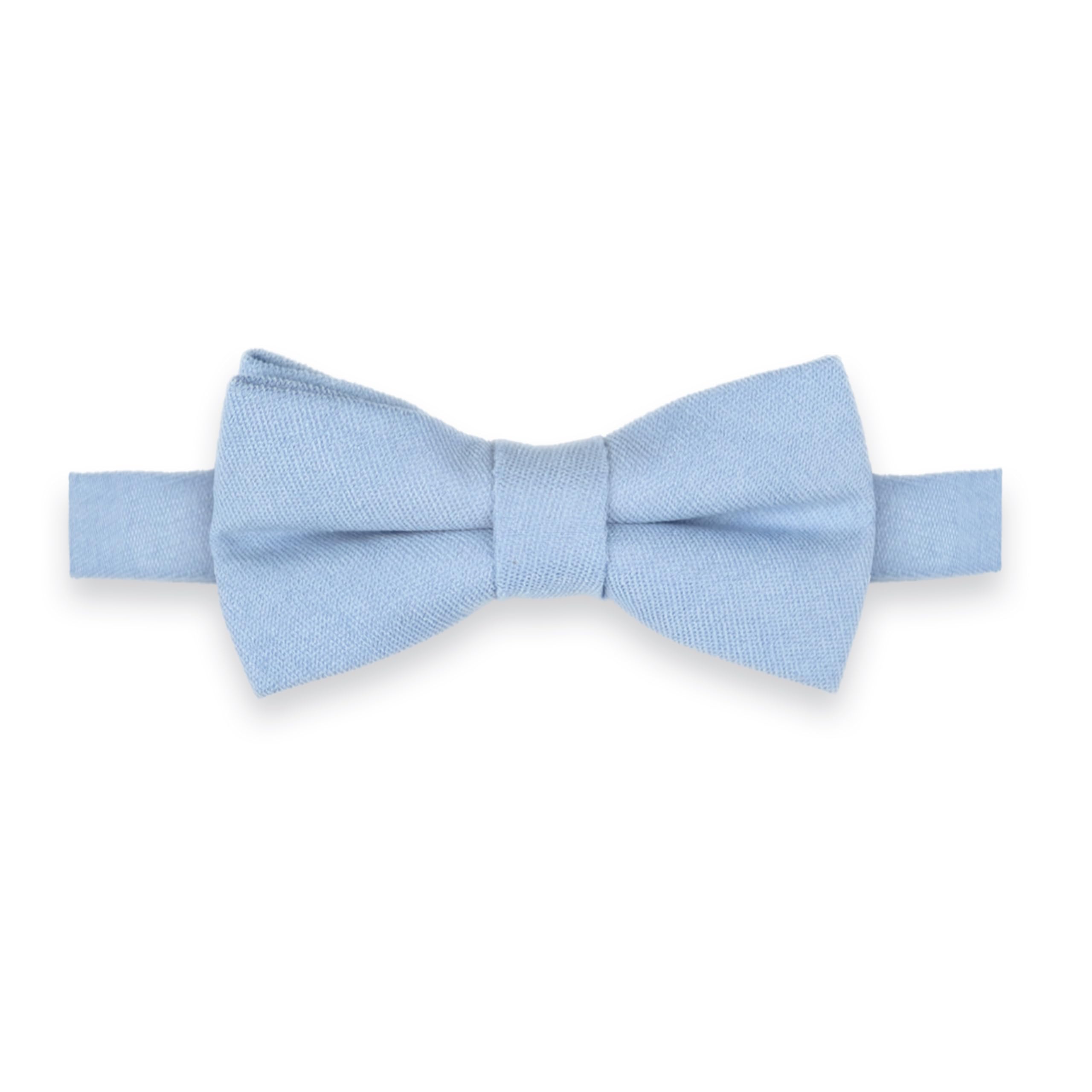 The Gents Lab Light Blue Childrens Adjustable Bow Tie Made From 100% Brushed Twill Cotton | Many Colours (Light Blue)