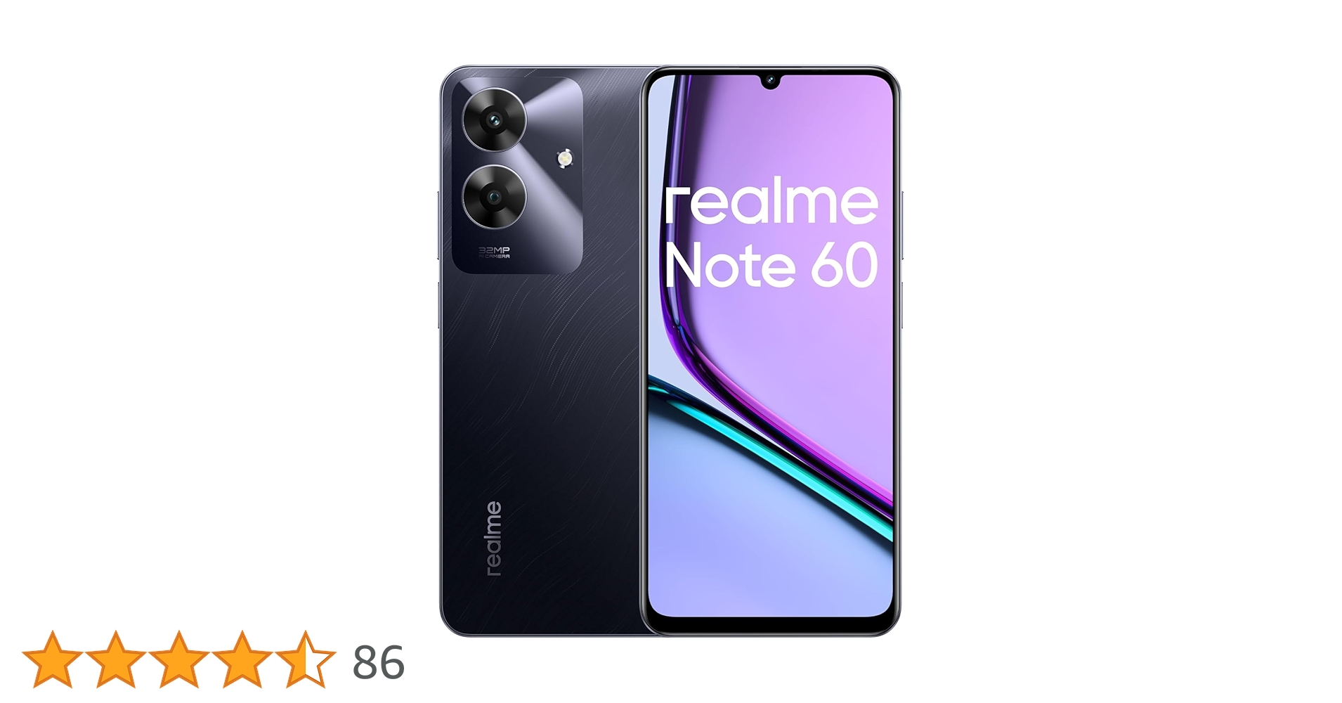 realme Note 60 64GB 3GB Marble Black MEA RMX3933 EU : Amazon
