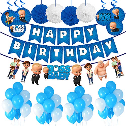 Party Propz Boss Baby Theme Decorations Combo Set - 39Pcs Happy ...