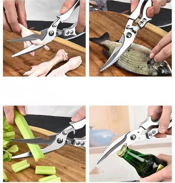 Wah Shing Yuen Heavy Duty Stainless Steel Kitchen Scissors, Professional Cooking and Poultry Shears for Bones, Turkey, Meat, Fish and Vegetables, 1-Pack by Wah Shing Yuen - Image 8