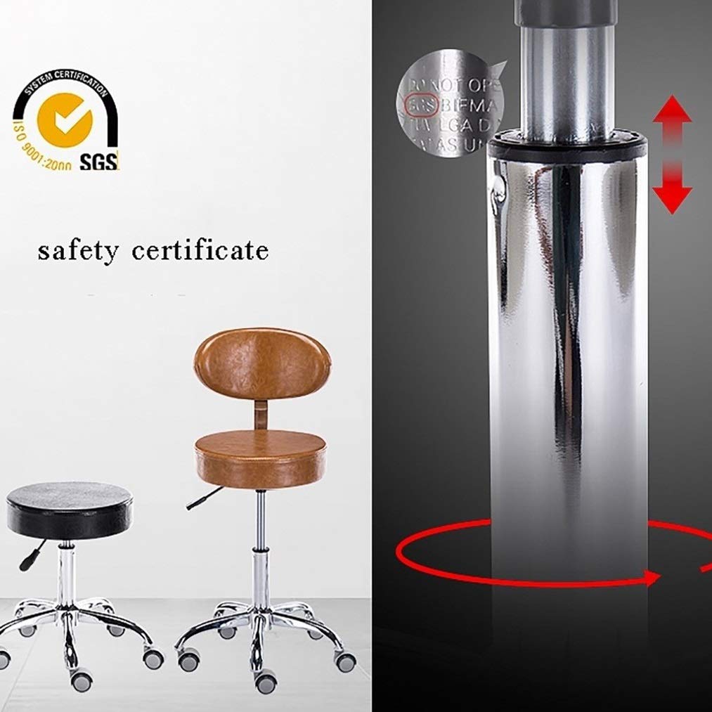 on Wheels Barra de cocina resistente con alturas ajustables, silla de bar tapizada para cafetería, apartamento, casa de campo, interior para barbería, bares, pubs, oficina, cafeterías presente