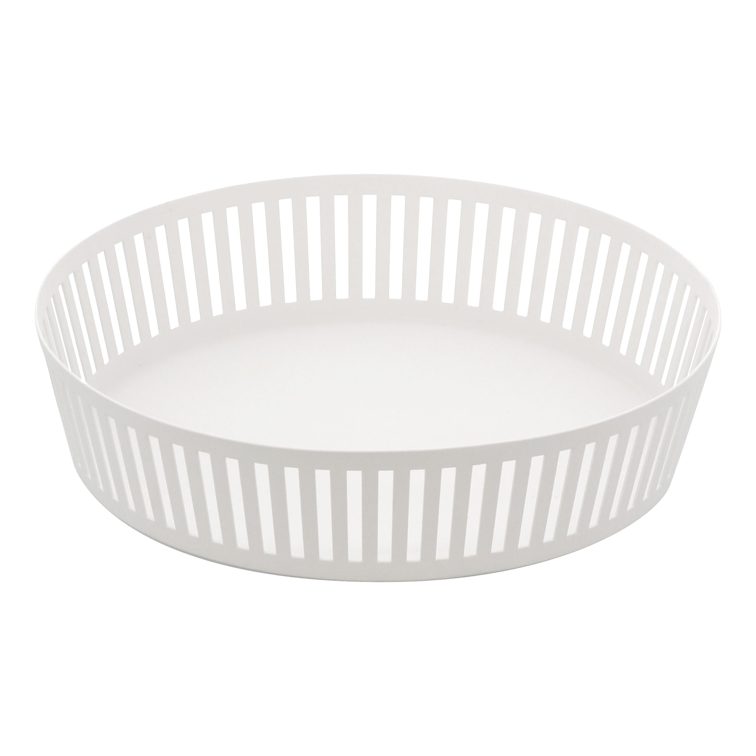 Frutero YAMAZAKI 3813 TOWER Wide blanco de acero de 25 x 25 cm