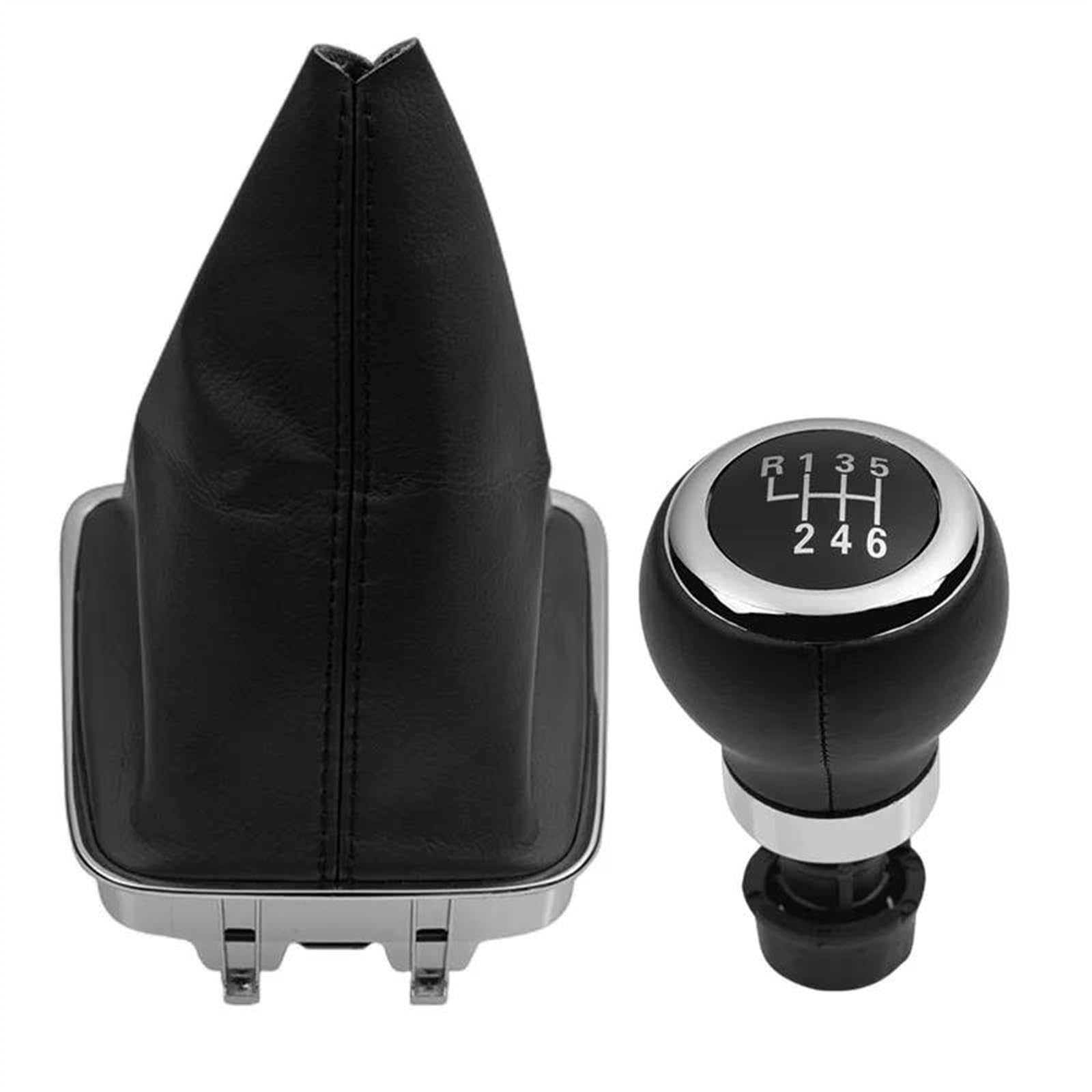 Cavinbdz 6 Speed 5 Gear Shift Knob Handle Stick Lever Shifter Gaiter Boot Cover Case For Vw For Tiguan 5N 2007-2011(6 Speed)