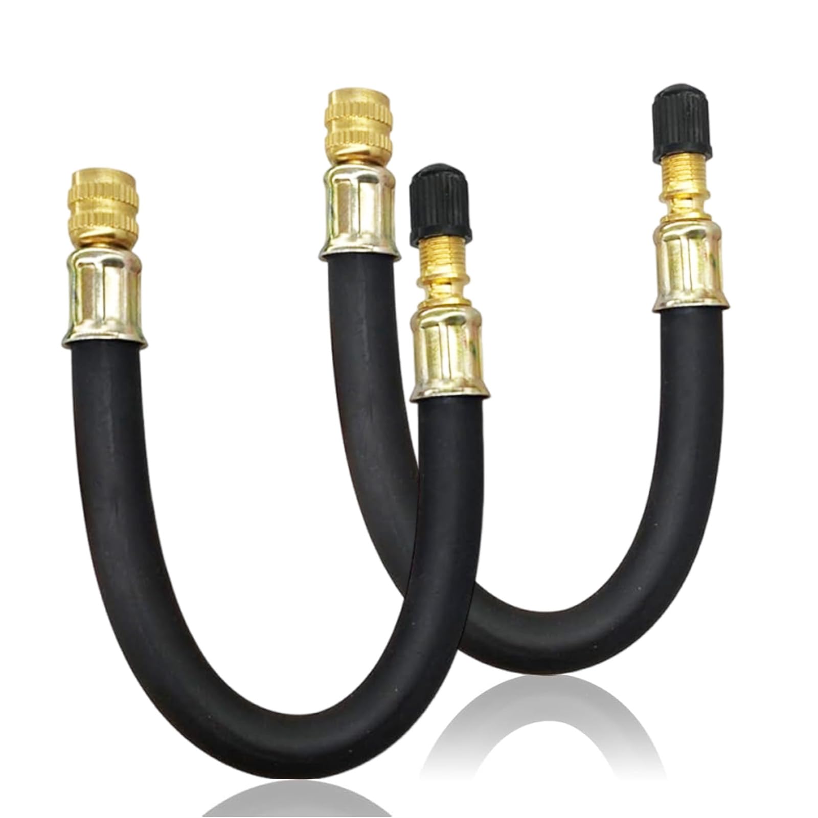 2pcs Valve Stem Extenders, 8.25 Inch Flexible Schrader Tire Valve Extension