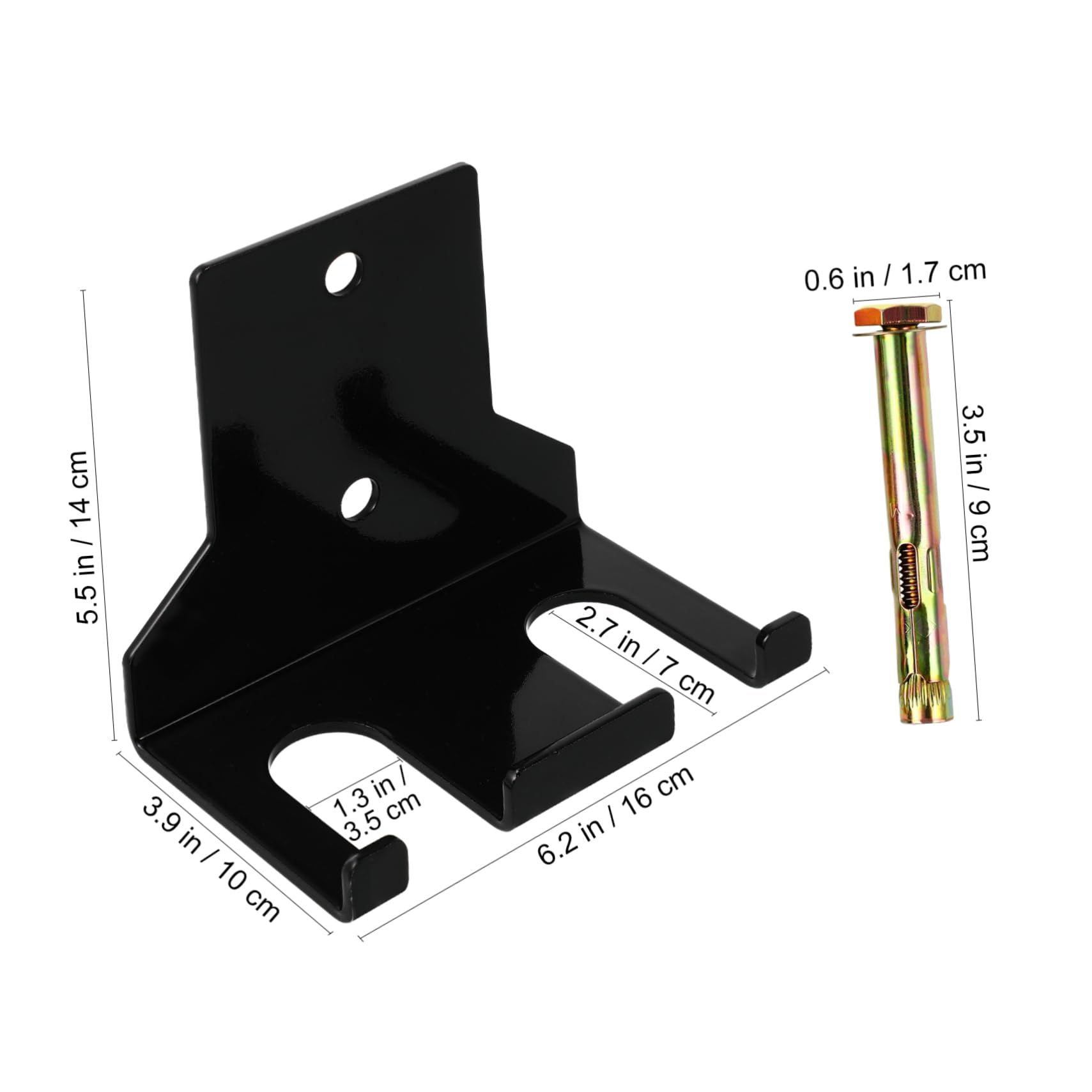 POPETPOP Fitness Accessory Wall-mounted Gym Barbell Storage Rack Dumbbell Stand Easy Assembly Sturdy Construction