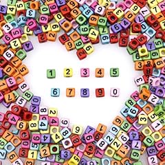 Black Numbers on Colorful Beads