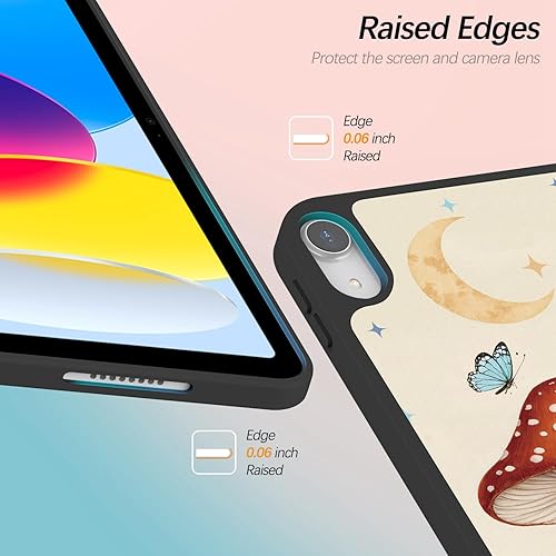 Miniatura 10 de Funda para iPad de 10 generación con soporte para lápiz, para iPad de 10.9 pulgadas de 10 generación 2022 con parte trasera transparente, soporte a