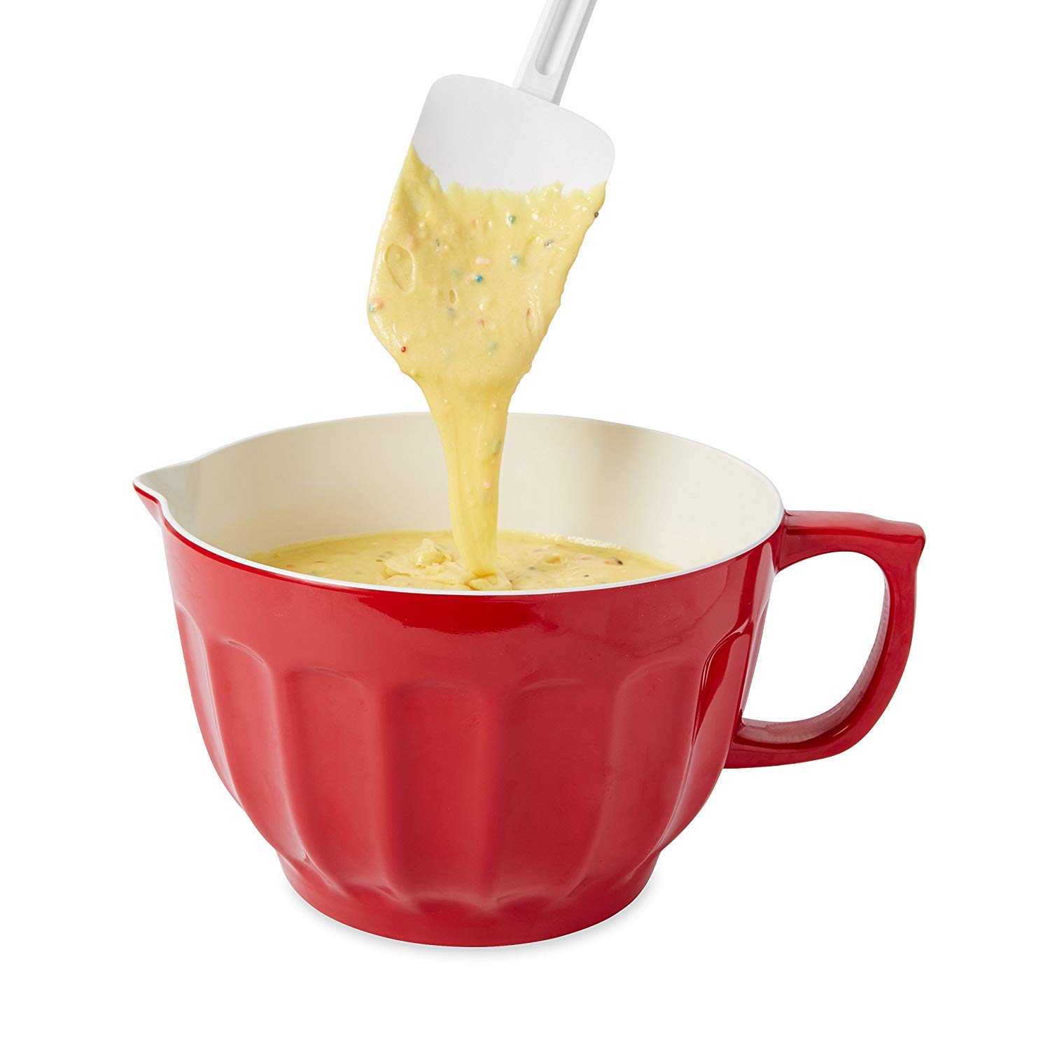 Espátula comercial en forma de cuchara, 13 1/2 pulgadas, color blanco, incluye una cada una. 3