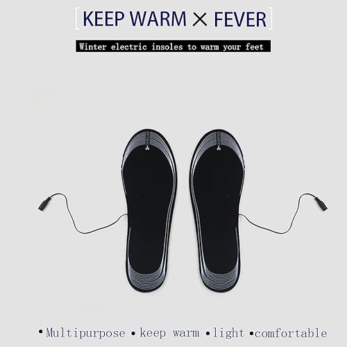 Miniatura 5 de 1 par de plantillas eléctricas con calefacción, carga USB, plantilla de zapatos calentada que mantiene el calor ligero, EVA recargable, plantillas