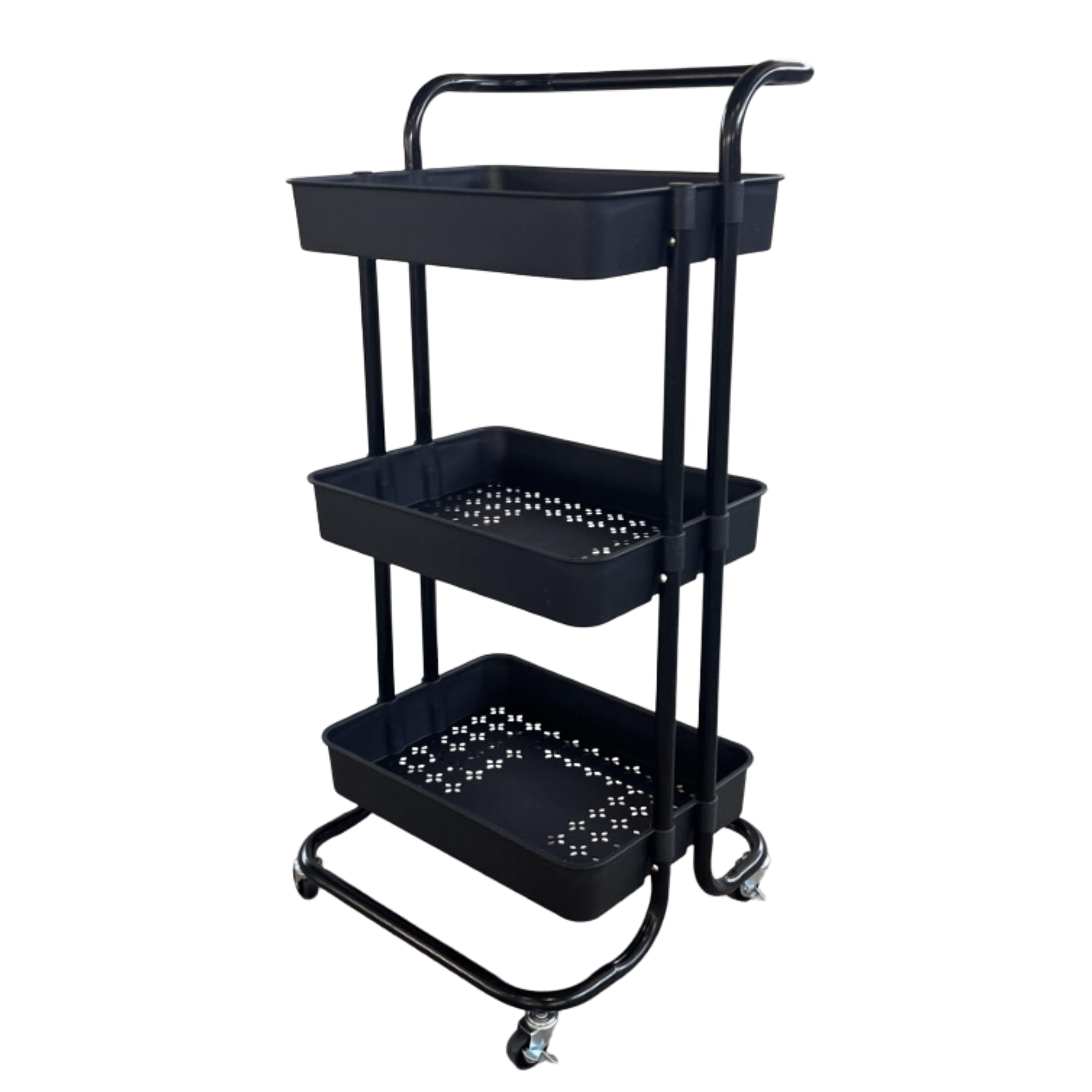 Carrinho Organizador Fruteira Multiuso 3 Prateleiras com Alça e