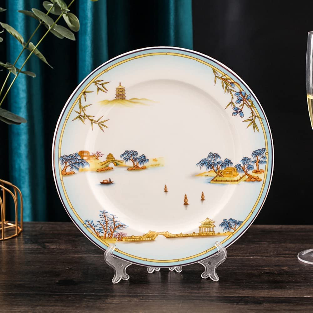 Service de Table en Porcelaine Tendre, 46 pièces, Service de Table de Style européen, Service de Vaisselle en céramique pour 10 Personnes, Style 12 (Style 4)(
