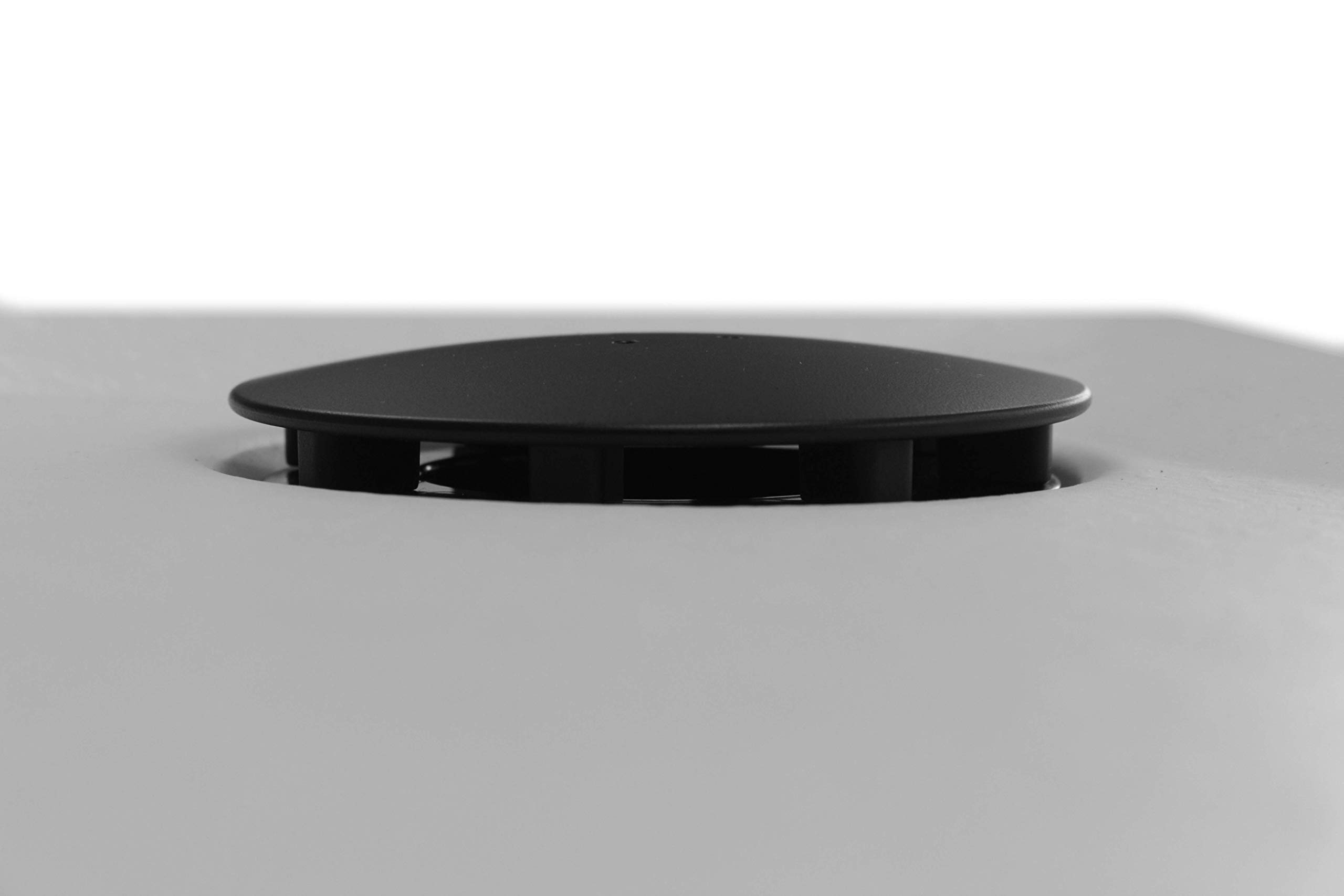 ew-haustechnik - Desagüe para ducha (plano, 90 mm de diámetro, horizontal), color negro