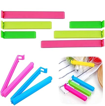 Home Decorise 15 Pcs Airtight Sealing Clips for Food and Snack Bags, Fresh-Keeping Clamp Sealer, Assorted Sizes and Colors (15 Pcs, Multicolor)