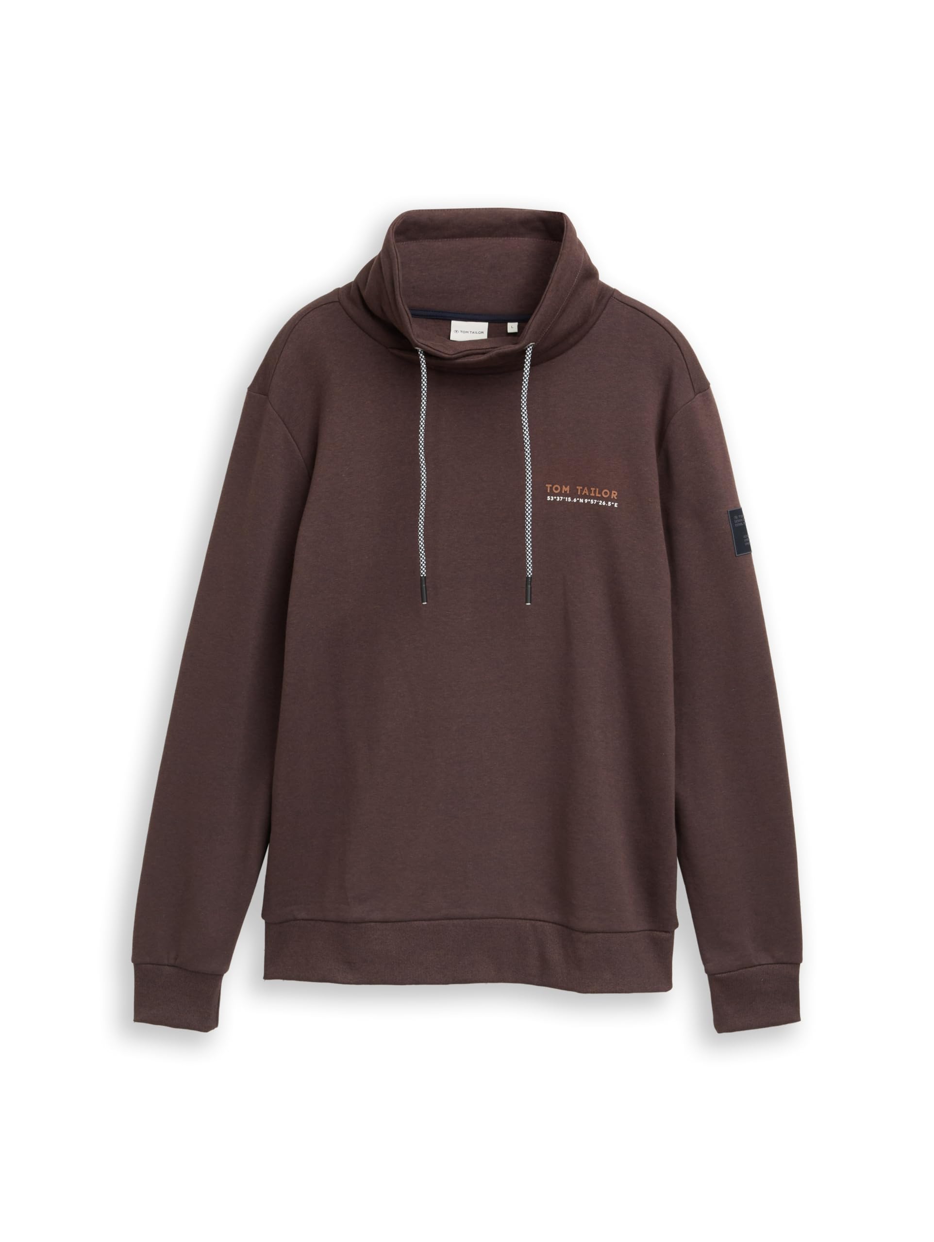 Tom Tailor Herren 1047799 Snood Sweatshirt mit Logo-Details (1er Pack)