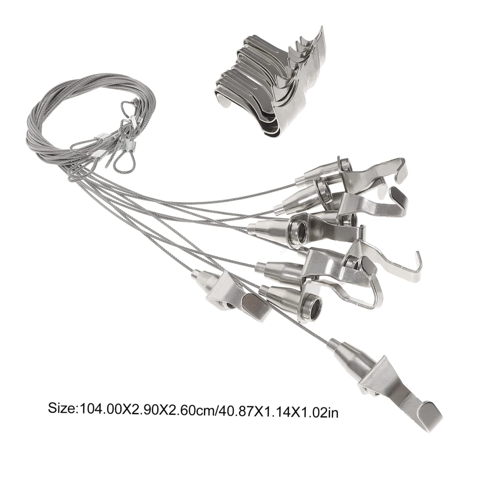 NUOBESTY Kit Per Appendere Specchi 5 Set Ganci Per Binari Per in Acciaio Inossidabile Facili Da Installare Capacità Di Carico Di 30 Kg 10 Pezzi*5