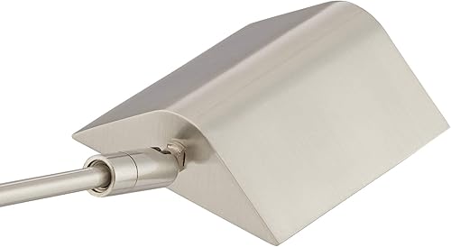 Miniatura 3 de 360 Lighting Zema - Lámpara de pie tradicional de granja ajustable con brazo oscilante LED de 49.5 pulgadas de alto, níquel cepillado plateado,