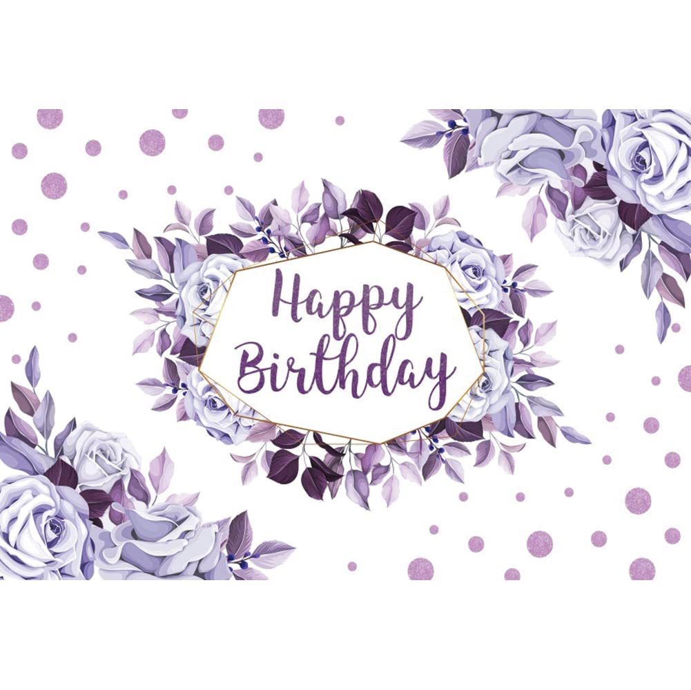 Happy Birthday Purple Flower Images