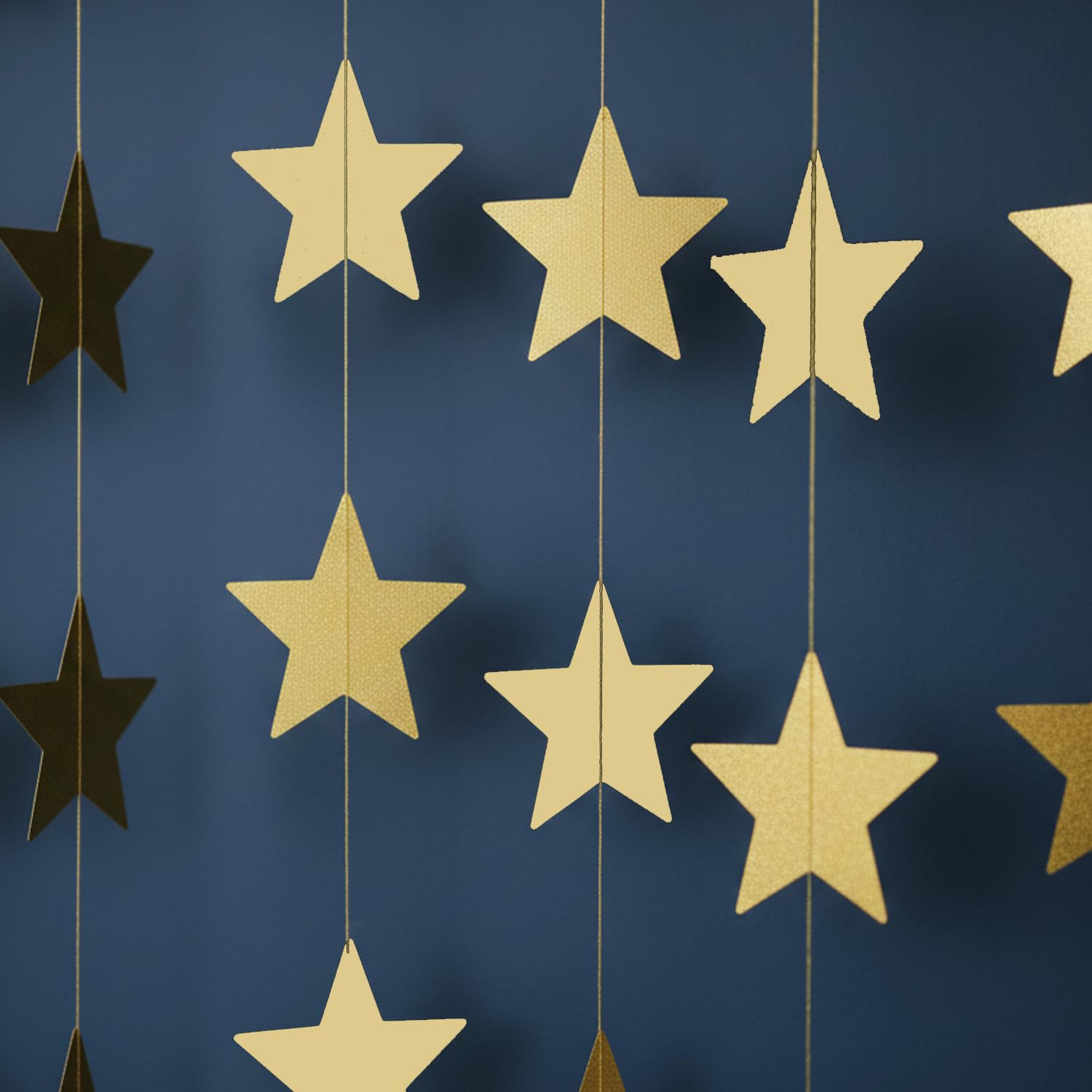 Gold Star Garland - Festive Party Decorations -4