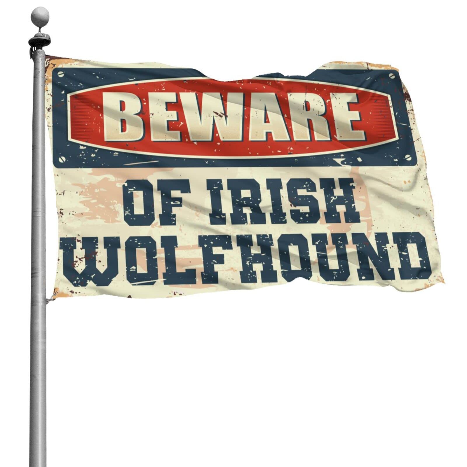 Drapeau de loup irlandais textile premium pour chambre de fille