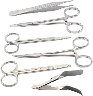Staple Remover Kit Adson Forceps Iris Scissors Webster Needle Holder Mosquito Forceps