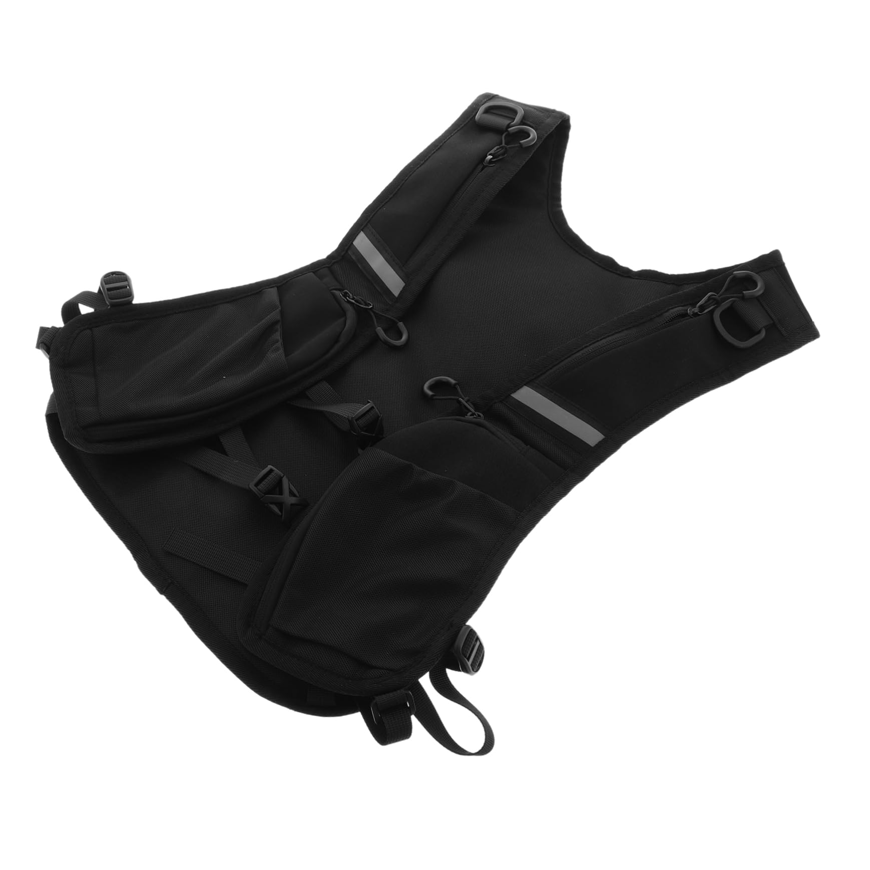 LIFKOME Fashionable Dark Design Vest Breathable Lightweight Vest Reflective Strip for Cycling Running Hiking