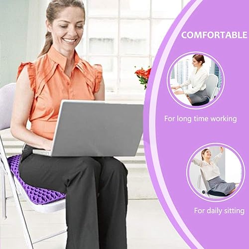 Miniatura 6 de Cojín de gel grande para asiento de coche, cojín de gel de huevo de doble capa para silla de ruedas, almohadillas transpirables para silla de ruedas