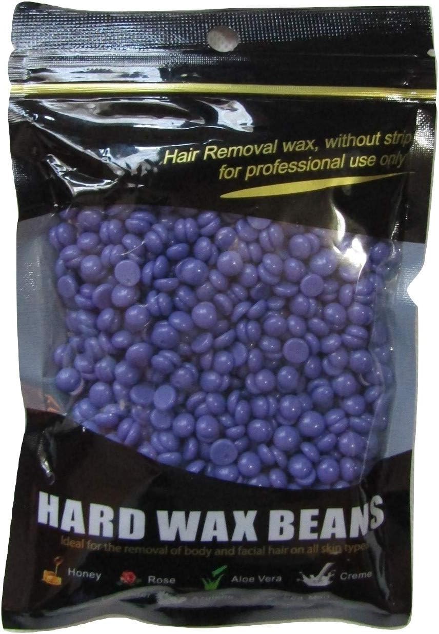 VaxyWax Beans - Hard Wax Beans - Yellow Wax Beans - for Painless Wax for Bikini Area, Arms, Legs, Armpits with Different Flavours (Lavender)