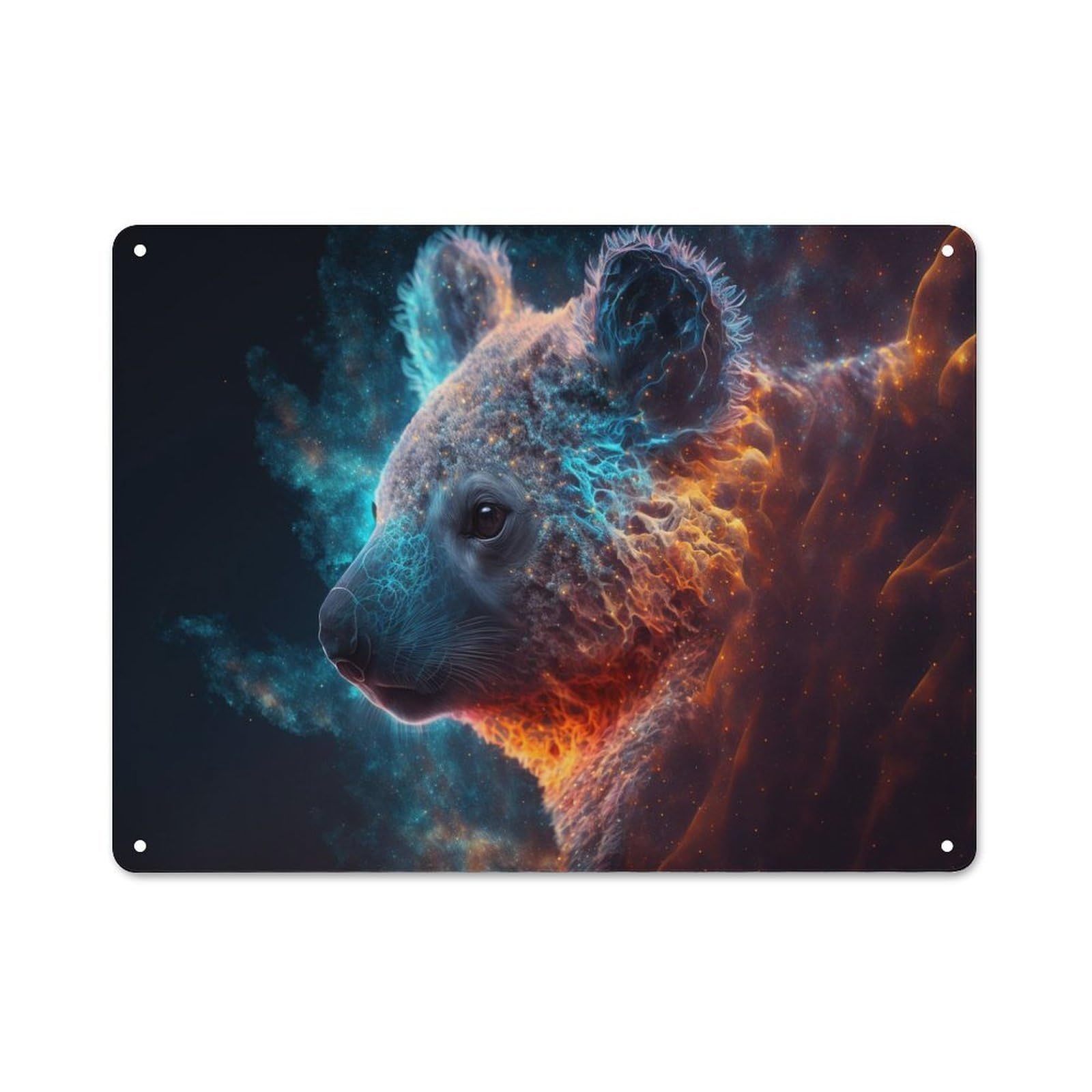 Junmoney Style-17 Spirit Animal Koala Decorative Metal Sign 30X40cm, Country Style Bistro Wall Plaque For Kitchen, Cafe, Pantry Or Dining Room