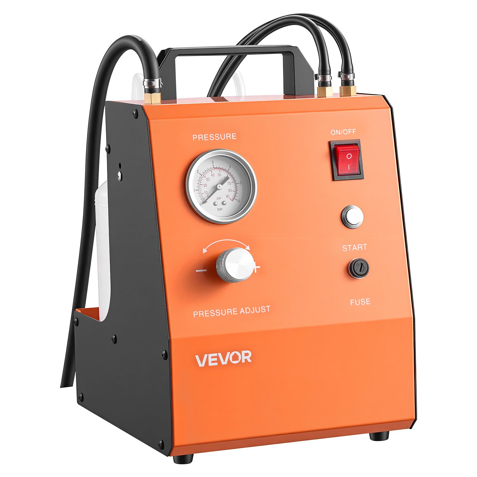VEVOR Elektrisches Bremsenentlüftungsset Automatisches Bremsflüssigkeits-Entlüftungsgerät mit 7 Hauptbremszylinderadaptern Zwei Netzteilen 0,6-3 bar Bremsdruck-Entlüftungspumpe für Viele Pkw