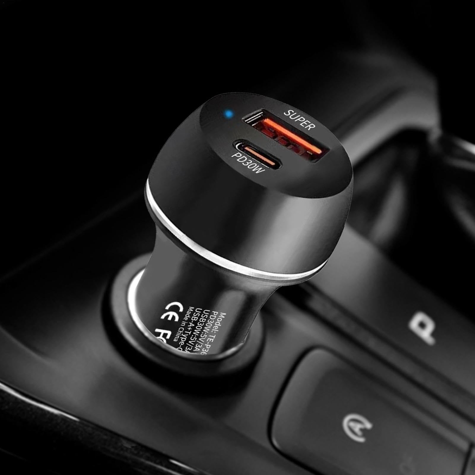 Caricabatterie rapido per auto, caricabatterie per telefono per auto