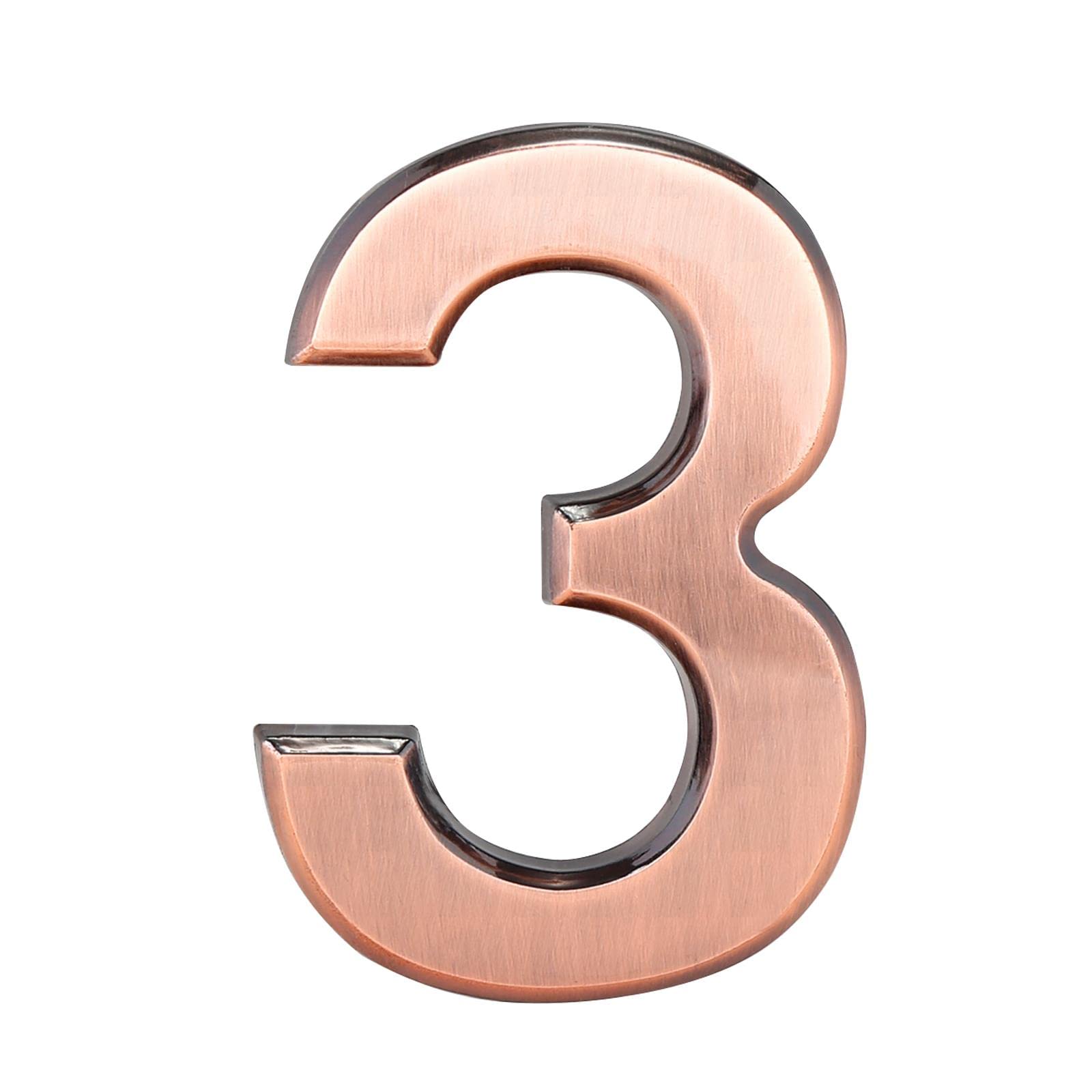 32Nd Bronze Effect Abs Plastic Door Number With Self Adhesive Back 7.5Cm - 3